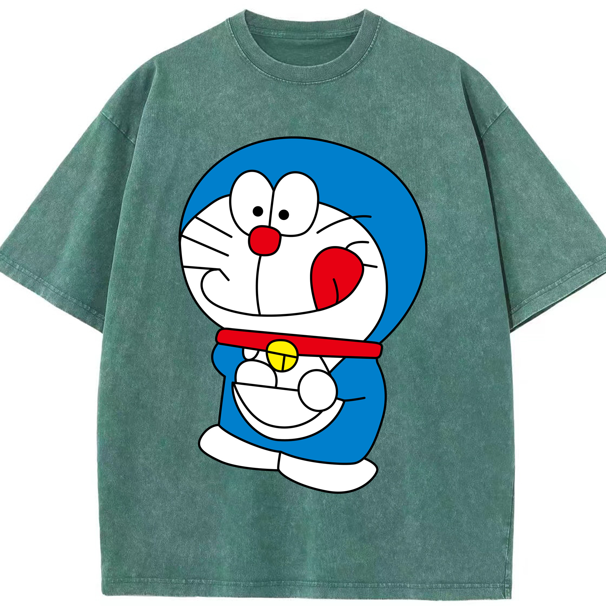 （画像用） ドラえもん Doraemon 綿100% ヴィンテージ風 半袖Tシャツ（フロントプリント）